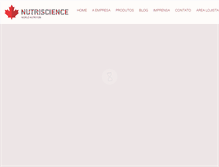 Tablet Screenshot of nutriscience.com.br